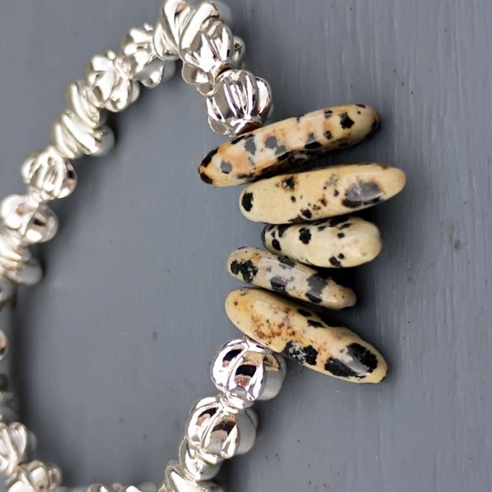 Erimish Silver Black Charm Bracelet - Picture 6 of 7